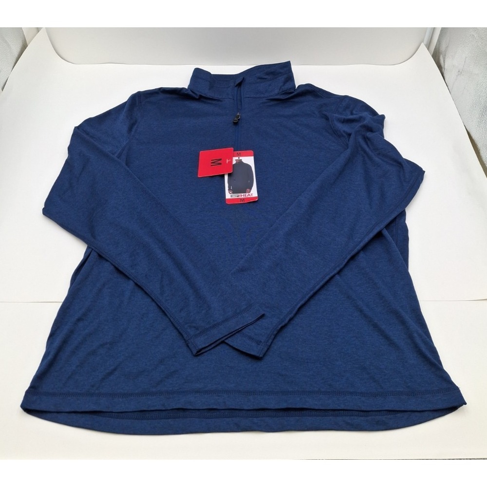 32 Degrees Men’s 1/4 Zip Long Sleeve Pullover, Blue, Size: Medium, New
